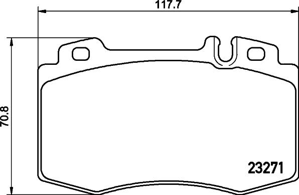 HELLA 8DB 355 043-121 - Тормозные колодки, дисковые, комплект autosila-amz.com