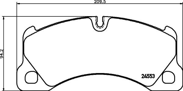 HELLA 8DB 355 042-931 - Тормозные колодки, дисковые, комплект autosila-amz.com