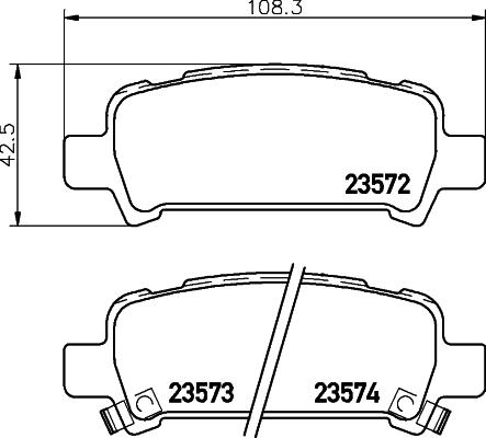 HELLA 8DB 355 009-401 - Тормозные колодки, дисковые, комплект autosila-amz.com