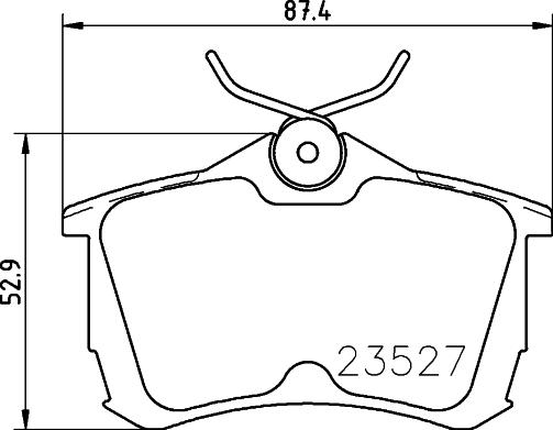 HELLA 8DB 355 009-511 - Тормозные колодки, дисковые, комплект autosila-amz.com