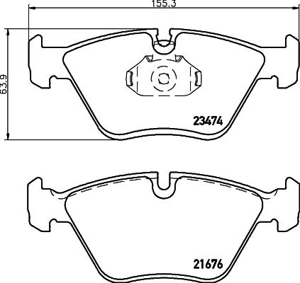 HELLA 8DB 355 009-651 - Тормозные колодки, дисковые, комплект autosila-amz.com