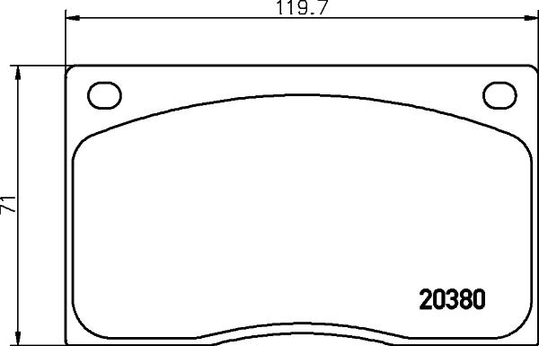 HELLA 8DB 355 009-611 - Тормозные колодки, дисковые, комплект autosila-amz.com