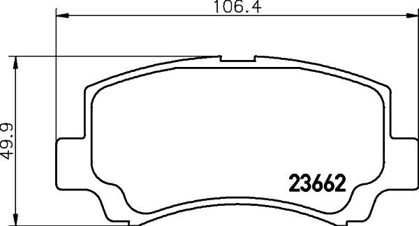 HELLA 8DB 355 009-681 - Тормозные колодки, дисковые, комплект autosila-amz.com