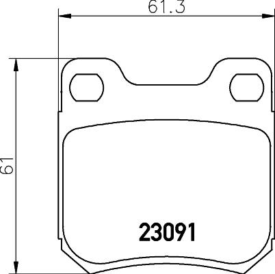 HELLA 8DB 355 009-041 - Тормозные колодки, дисковые, комплект autosila-amz.com