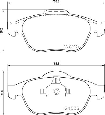 HELLA 8DB 355 009-101 - Тормозные колодки, дисковые, комплект autosila-amz.com