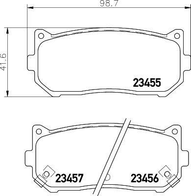 HELLA 8DB 355 009-341 - Тормозные колодки, дисковые, комплект autosila-amz.com