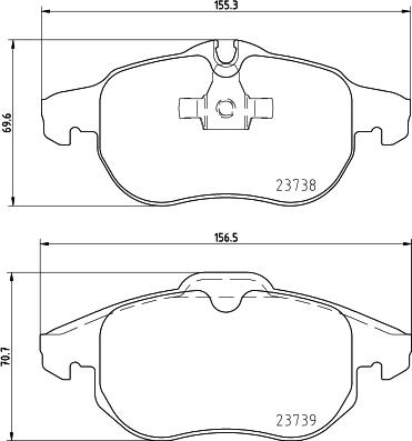 HELLA 8DB 355 009-311 - Тормозные колодки, дисковые, комплект autosila-amz.com