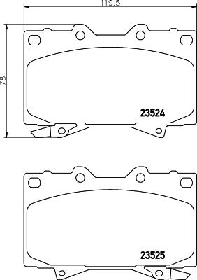 HELLA 8DB 355 009-371 - Тормозные колодки, дисковые, комплект autosila-amz.com