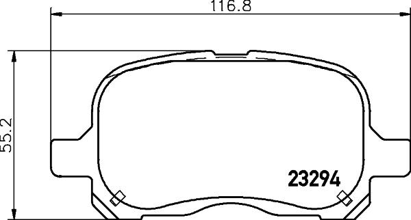 HELLA 8DB 355 009-251 - Тормозные колодки, дисковые, комплект autosila-amz.com