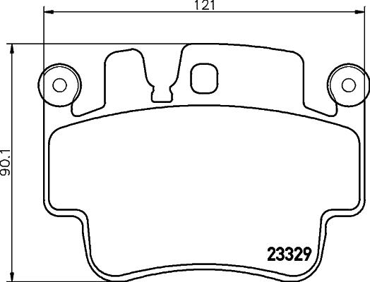 HELLA 8DB 355 009-281 - Тормозные колодки, дисковые, комплект autosila-amz.com