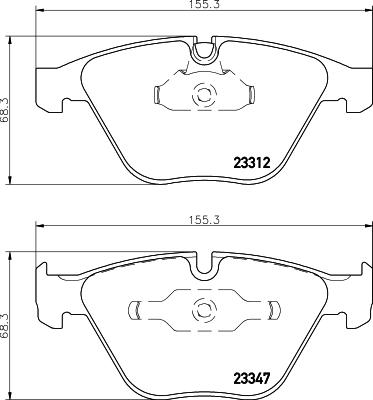 HELLA 8DB 355 009-271 - Тормозные колодки, дисковые, комплект autosila-amz.com