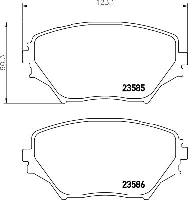 HELLA 8DB 355 027-721 - Тормозные колодки, дисковые, комплект autosila-amz.com