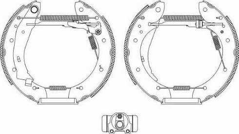 HELLA 8DB 355 004-501 - Комплект тормозных колодок, барабанные autosila-amz.com