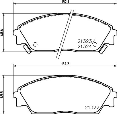 HELLA 8DB 355 005-661 - Тормозные колодки, дисковые, комплект autosila-amz.com