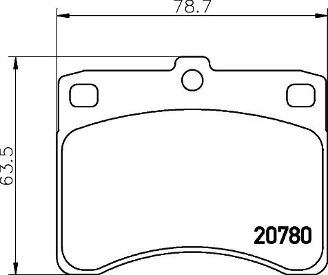 HELLA 8DB 355 005-671 - Тормозные колодки, дисковые, комплект autosila-amz.com