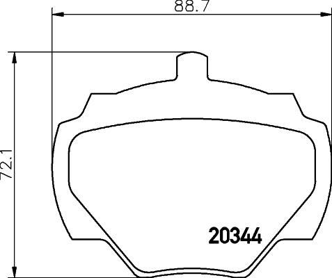 HELLA 8DB 355 005-791 - Тормозные колодки, дисковые, комплект autosila-amz.com