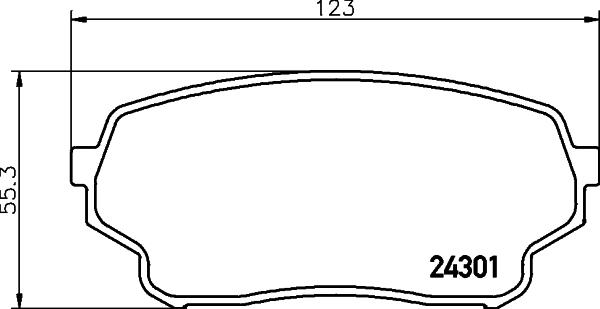 HELLA 8DB 355 006-941 - Тормозные колодки, дисковые, комплект autosila-amz.com