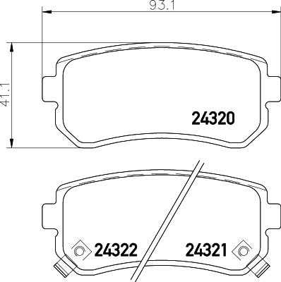 HELLA 8DB 355 028-411 - Колодки тормозные NAO HYUNDAI ACCENT III (MC), i30 / KIA CEED hatchback (ED), CEED SW (ED), PRIDE (DA), PRO CEED (ED), autosila-amz.com