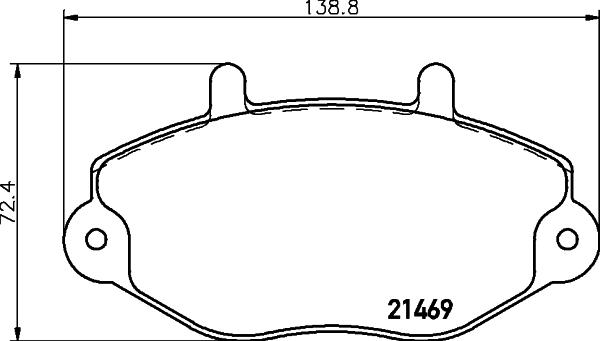 HELLA 8DB 355 006-401 - Тормозные колодки, дисковые, комплект autosila-amz.com