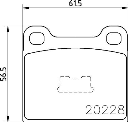 HELLA 8DB 355 006-531 - Тормозные колодки, дисковые, комплект autosila-amz.com