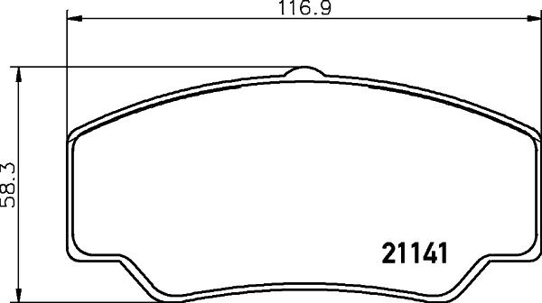 HELLA 8DB 355 006-151 - Тормозные колодки, дисковые, комплект autosila-amz.com