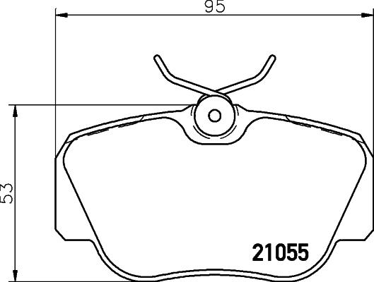 HELLA 8DB 355 006-181 - Тормозные колодки, дисковые, комплект autosila-amz.com