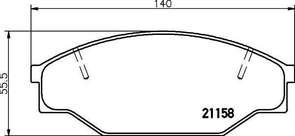 HELLA 8DB 355 006-121 - Тормозные колодки, дисковые, комплект autosila-amz.com