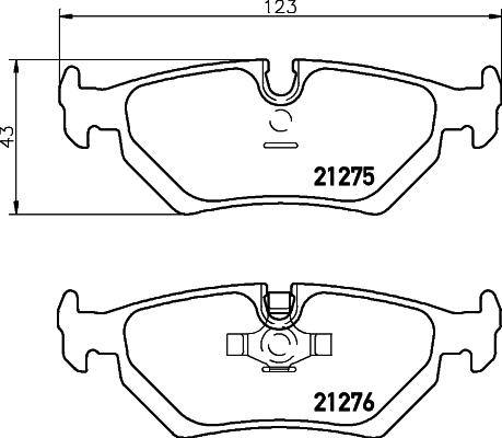 HELLA 8DB 355 006-841 - Тормозные колодки, дисковые, комплект autosila-amz.com