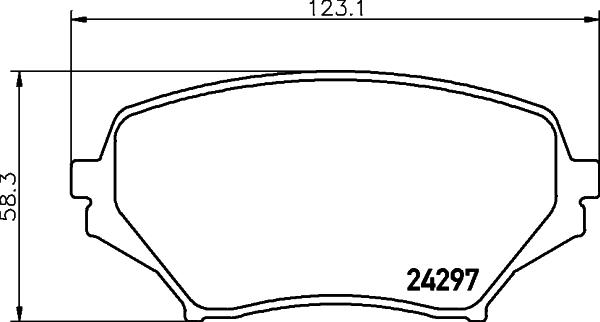 HELLA 8DB 355 006-771 - Тормозные колодки, дисковые, комплект autosila-amz.com