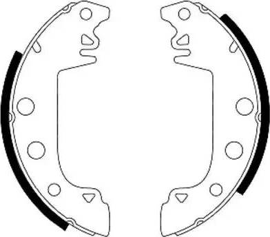 HELLA 8DB 355 000-031 - Комплект тормозных колодок, барабанные autosila-amz.com