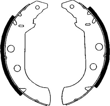 HELLA 8DB 355 001-101 - Комплект тормозных колодок, барабанные autosila-amz.com