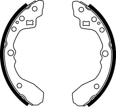 HELLA 8DB 355 001-781 - Комплект тормозных колодок, барабанные autosila-amz.com