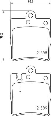 HELLA 8DB 355 008-451 - Тормозные колодки, дисковые, комплект autosila-amz.com