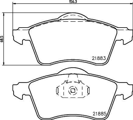 HELLA 8DB 355 008-011 - Тормозные колодки, дисковые, комплект autosila-amz.com