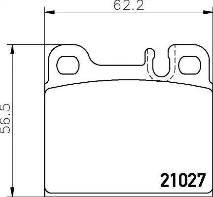 HELLA 8DB 355 008-101 - Тормозные колодки, дисковые, комплект autosila-amz.com