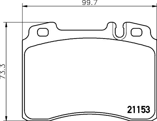 HELLA 8DB 355 008-181 - Тормозные колодки, дисковые, комплект autosila-amz.com