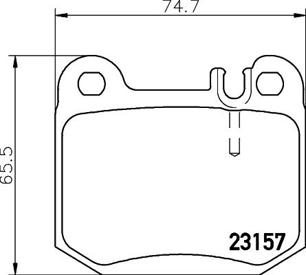 HELLA 8DB 355 008-831 - Тормозные колодки, дисковые, комплект autosila-amz.com