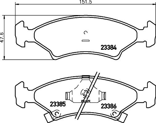 HELLA 8DB 355 008-241 - Тормозные колодки, дисковые, комплект autosila-amz.com