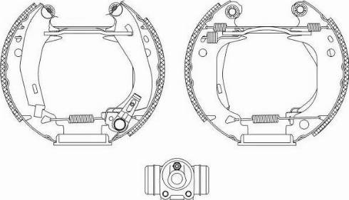 HELLA 8DB 355 003-941 - Комплект тормозных колодок, барабанные autosila-amz.com