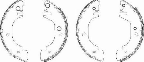 HELLA 8DB 355 003-411 - Комплект тормозных колодок, барабанные autosila-amz.com