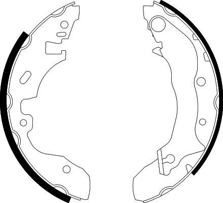 HELLA 8DB 355 002-091 - Тормозные колодки барабанные FORD AUSTRALIA MONDEO station wagon (HB, HC, HD), MONDEO hatchback (HA, HB, HC), MONDEO notchback ( autosila-amz.com