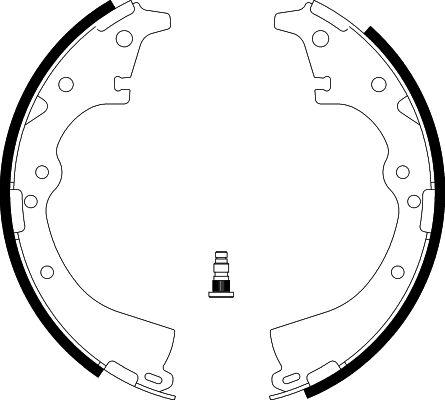 HELLA 8DB 355 002-201 - Комплект тормозных колодок, барабанные autosila-amz.com