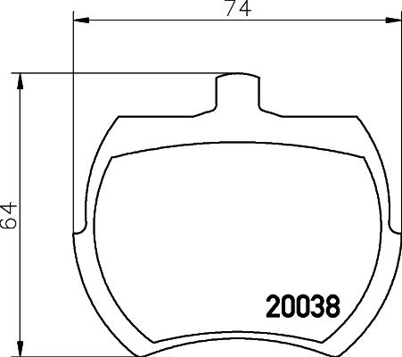 HELLA 8DB 355 007-081 - Тормозные колодки, дисковые, комплект autosila-amz.com