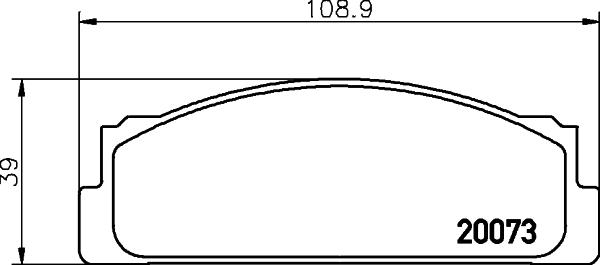 HELLA 8DB 355 007-111 - Тормозные колодки, дисковые, комплект autosila-amz.com