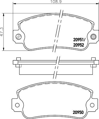 HELLA 8DB 355 007-121 - Тормозные колодки, дисковые, комплект autosila-amz.com