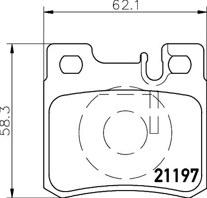 HELLA 8DB 355 007-361 - Тормозные колодки, дисковые, комплект autosila-amz.com