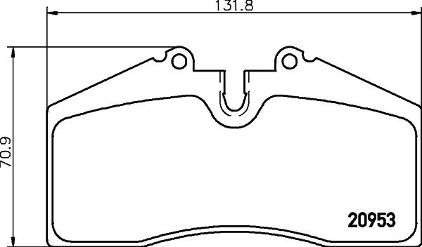 HELLA 8DB 355 007-701 - Тормозные колодки, дисковые, комплект autosila-amz.com