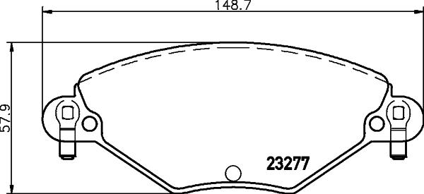 HELLA 8DB 355 019-411 - Тормозные колодки, дисковые, комплект autosila-amz.com