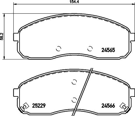 HELLA 8DB 355 019-581 - Тормозные колодки, дисковые, комплект autosila-amz.com