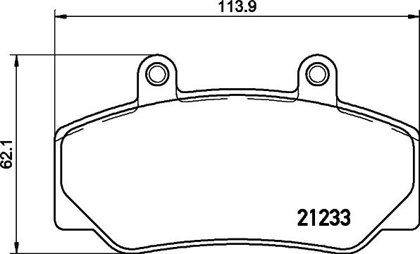 HELLA 8DB 355 019-031 - Тормозные колодки, дисковые, комплект autosila-amz.com